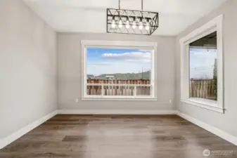 Dining room, custom lighting