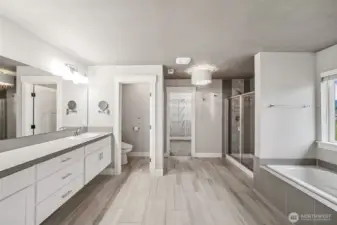 Five piece primary bathroom