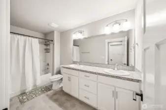 Guest bath double sink