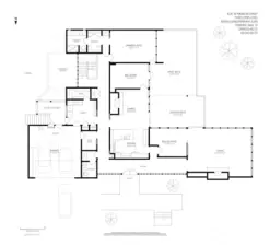 Floor Plan – Upper Levels  Illustrates primary living spaces and upper primary bedroom.