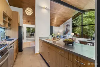 Cooking won't feel like a chore with these incredible wooded views right outside!