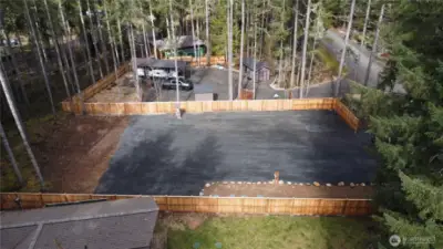 Drone close up side facing north