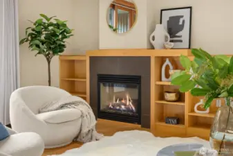 Thoughtful design means this space manages to be both spacious and cozy!
