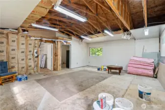 Inside look of Space above the garage. Separate meter and water available in garage.