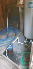 Well and new pumps, pipes and expansion tank