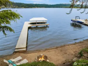 Newer Dock + Boat Lift with Canopy