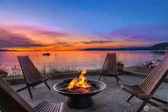 The property offers rare usable space along the water.