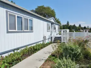 Fenced Garden Area leading to the Front Door/Deck.
