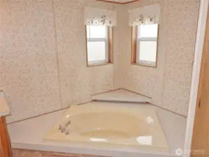 Master Bathroom soaking tub.