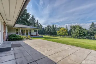 Large back patio