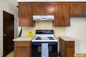 Pull down stairs in hallway lead to attic