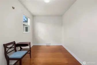 Add stairs to attic and turn into office and expand bathroom?