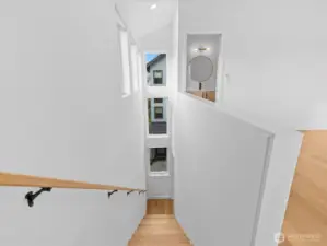 Stairs to primary bedroom