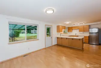 Dining area just off the kitchen