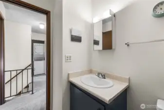 Alternate view of the upstairs full bathroom.