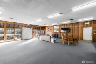 The interior of the large Cabana building.