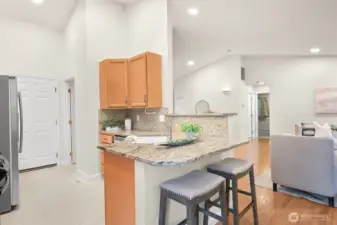 Mornings simplified at the breakfast bar.