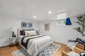 Non-conforming bedroom downstairs.