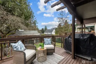 Back deck with grill.