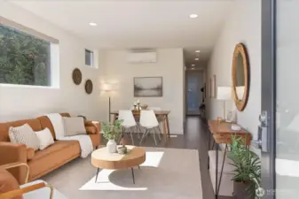 Open living with room for a dining table