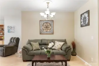 Sitting area directly across from kitchen