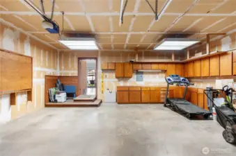 2 Car garage with lots of storage