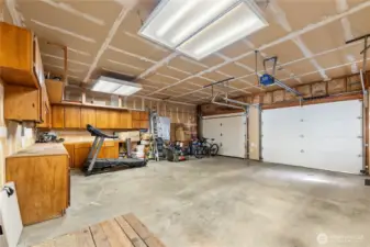 2 Car garage with lots of storage