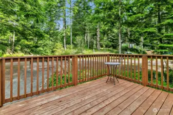 Private deck for the Tree House