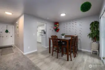 Dining room of the 3 bedroom unit.