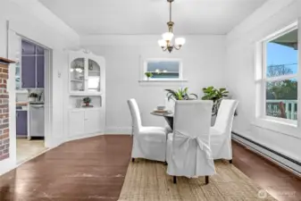 Large dining room space off of kitchen