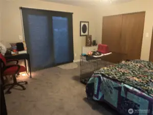 Master Bedroom with auto blind down 2 very lare closets