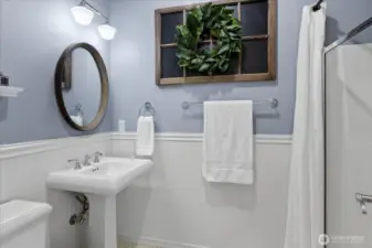 Main Level Bath - Timeless Style with Beadboard and Chair Rail