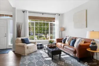 10 foot ceilings on the main level with XL windows let in ALL the natural light.