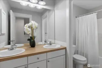 Hall Bath with oversized tub