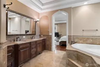 Another wonderful look at the Main fllor Primary Bathroom.  Radiant heat flooring!