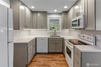 The kitchen is substantial.