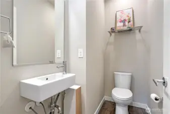 powder room on livingroom level