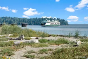 Private community beach, Southworth ferry