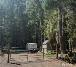 Private metal gate entrance