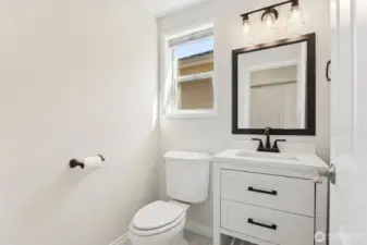 Updated downstairs half bath