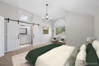 Primary suite with 2 closets