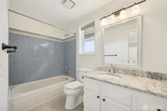 Updated upstairs full bath