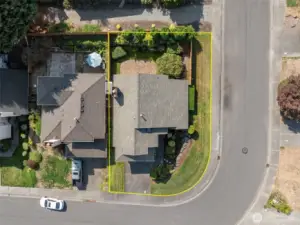 5197 sq. ft. Corner lot.