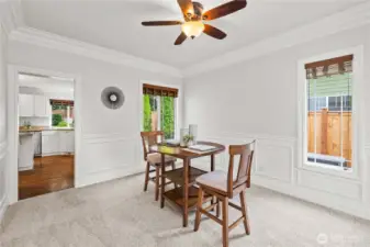 Dining Room with ceiling fan