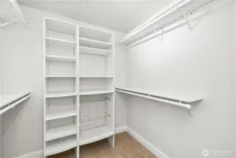 Built-Ins in the Primary Walk-In Closet
