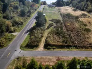 A long flat sunny lot. Facing south toward the sound.