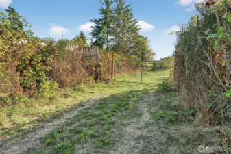 Entrance to the property off of 244th leads to wide open pasture space.