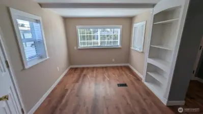 Dining area or office offers great light