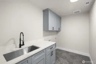 Laundry Room Conveniently Located Just off the Garage Entrance