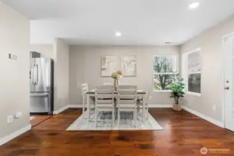 Spacious dining or bonus area